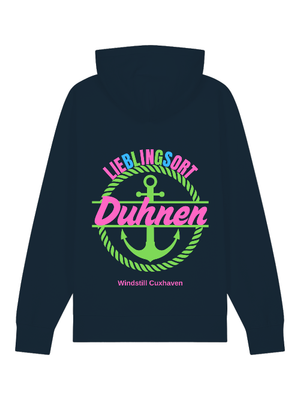 Premium Bio Hoodie Lieblingsort Duhnen grün Unisex Premium Bio Hoodie Lieblingsort Duhnen grün Unisex