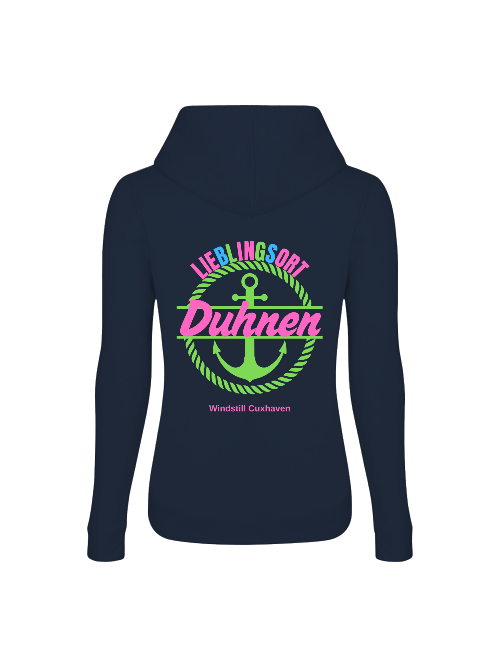 Frauen Hoodie Lieblingsort Duhnen grün Frauen Hoodie Lieblingsort Duhnen grün
