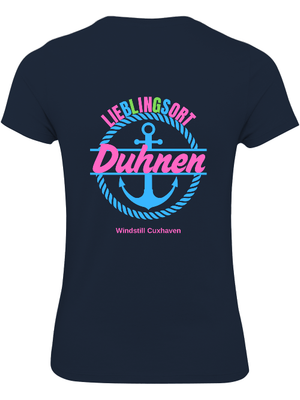 T-Shirt Slim Fit Lieblingsort Duhnen blau T-Shirt Slim Fit Lieblingsort Duhnen blau