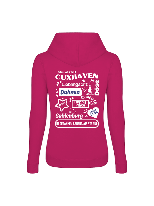 Frauen Hoodie Cuxhaven Wildes Design Frauen Hoodie Cuxhaven Wildes Design