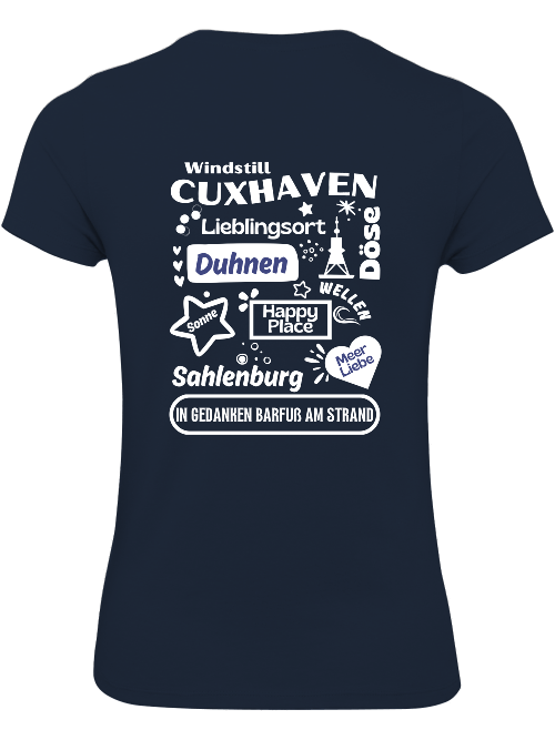 T-Shirt Slim Fit Cuxhaven Wildes Design T-Shirt Slim Fit Cuxhaven Wildes Design