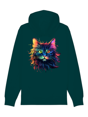 Hoodiejacke Katze Schwarz Fantasie Unisex Hoodiejacke Katze Schwarz Fantasie Unisex
