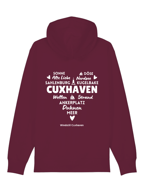 Hoodiejacke Cuxhaven Herz Unisex Hoodiejacke Cuxhaven Herz Unisex