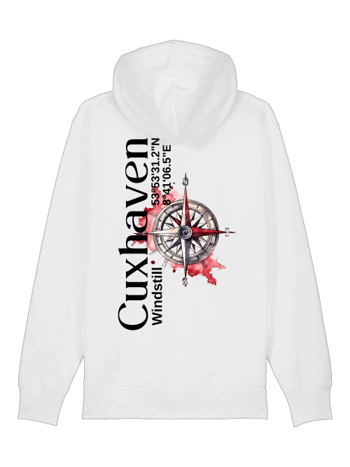 Hoodiejacke Cuxhaven Roter Kompass Unisex Hoodiejacke Cuxhaven Roter Kompass Unisex