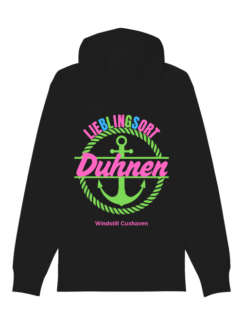 Hoodiejacke Lieblingsort Duhnen grün Unisex Hoodiejacke Lieblingsort Duhnen grün Unisex