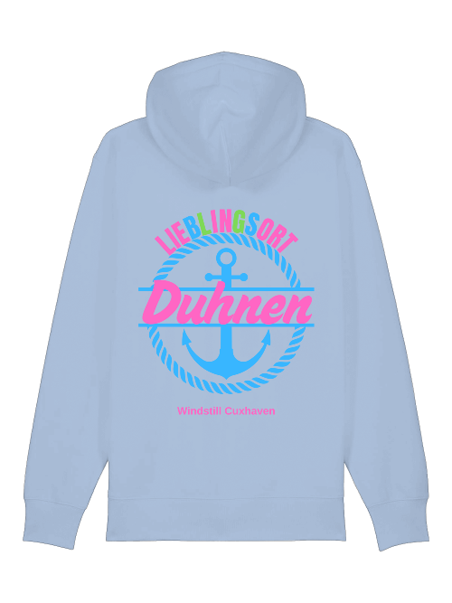 Hoodiejacke Lieblingsort Duhnen blau Unisex Hoodiejacke Lieblingsort Duhnen blau Unisex