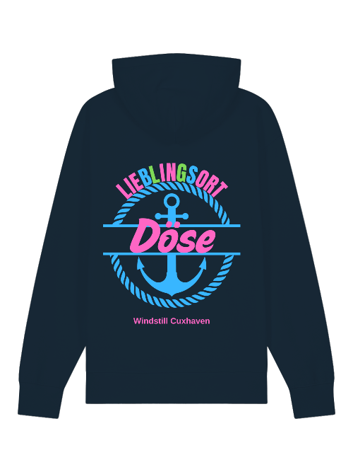 Premium Bio Hoodie Lieblingsort Döse blau Unisex Premium Bio Hoodie Lieblingsort Döse blau Unisex