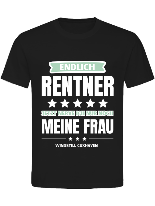 T-Shirt Normal Endlich Rentner Unisex T-Shirt Normal Endlich Rentner Unisex