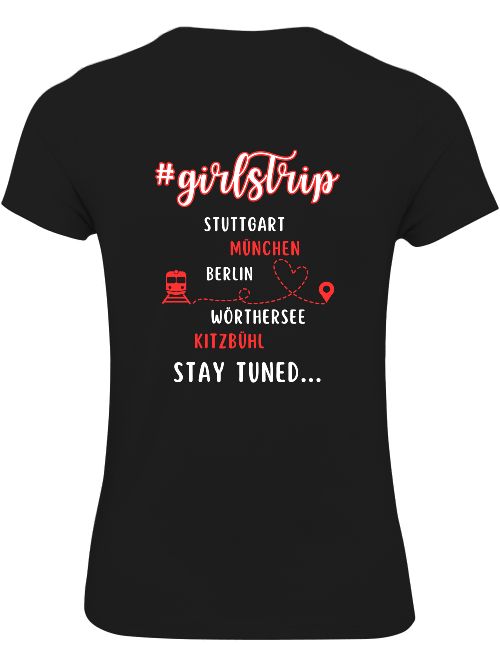 T-Shirt Slim Fit GirlsTrip schwarz