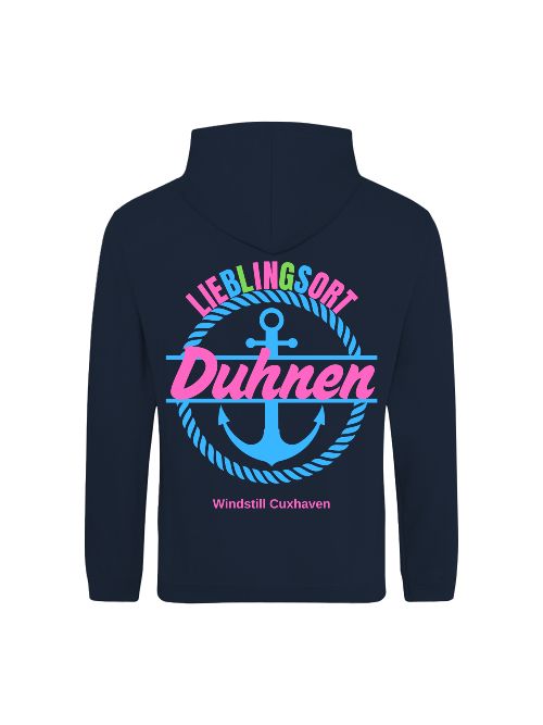 Hoodie Lieblingsort Duhnen blau Unisex