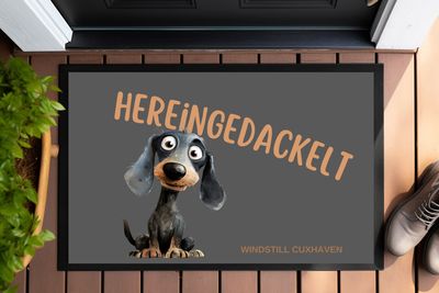 Fußmatte Hereingedackelt