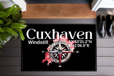 Fußmatte Cuxhaven Roter Kompass