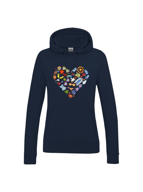 Frauen Hoodie Meerherz