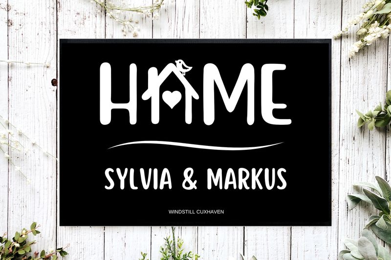 Fußmatte Home personalisierbar