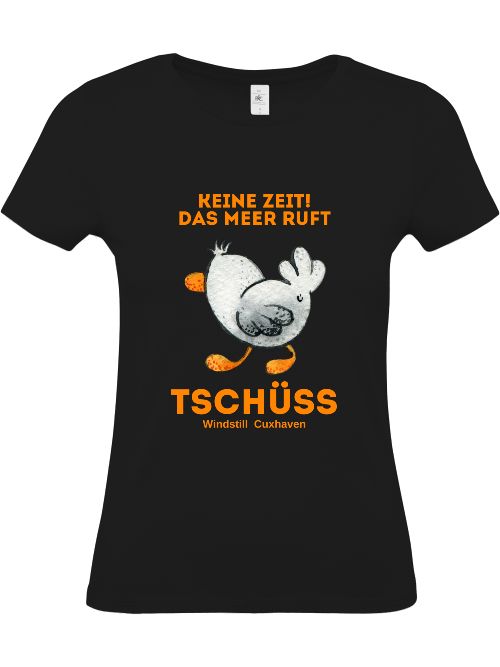 T-Shirt Slim Fit Möwe Tschüss