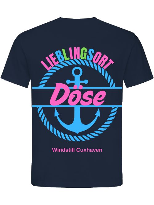 T-Shirt Normal Lieblingsort Döse blau Unisex