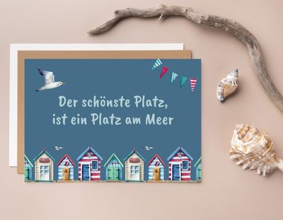 Postkarte "Strandhäuser"