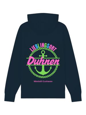 Premium Bio Hoodie Lieblingsort Duhnen grün Unisex