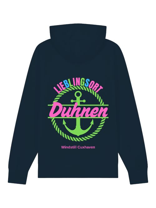 Premium Bio Hoodie Lieblingsort Duhnen grün Unisex