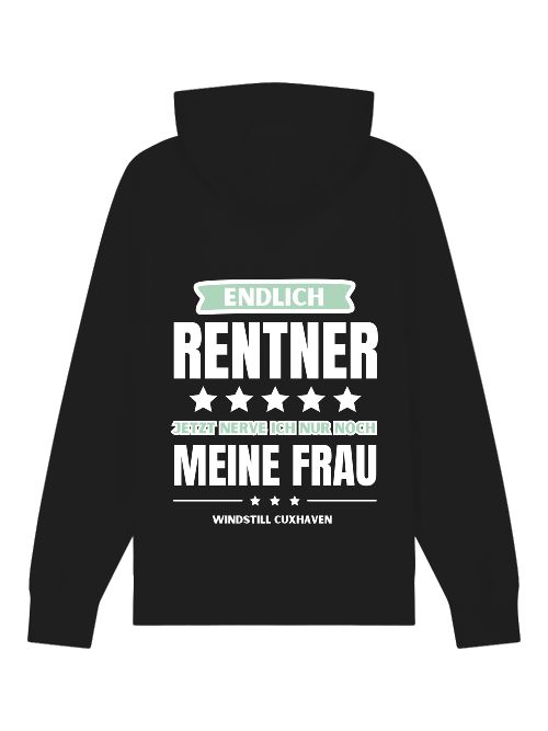 Premium Bio Hoodie Endlich Rentner Unisex