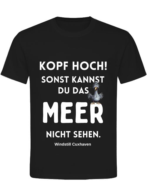 T-Shirt Normal Fit Kopf Hoch Unisex