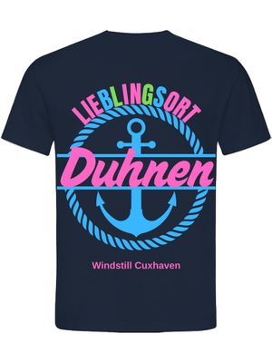T-Shirt Normal Lieblingsort Duhnen blau Unisex