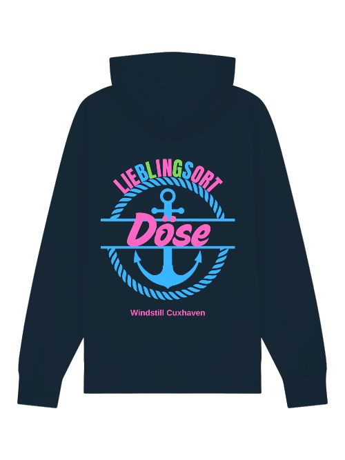 Premium Bio Hoodie Lieblingsort Döse blau Unisex