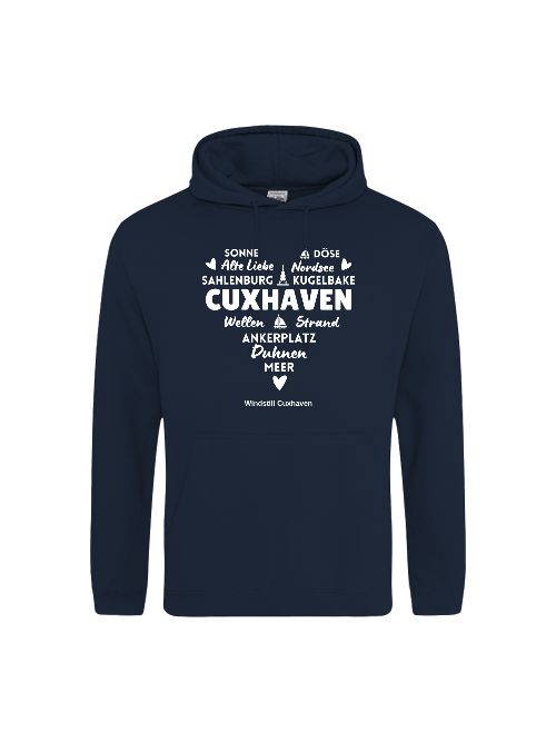 Hoodie Möwe Cuxhaven Herz Unisex
