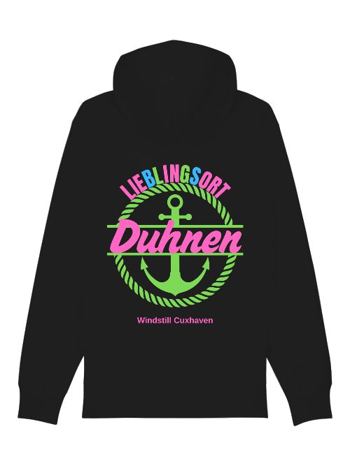 Hoodiejacke Lieblingsort Duhnen grün Unisex
