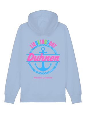 Hoodiejacke Lieblingsort Duhnen blau Unisex