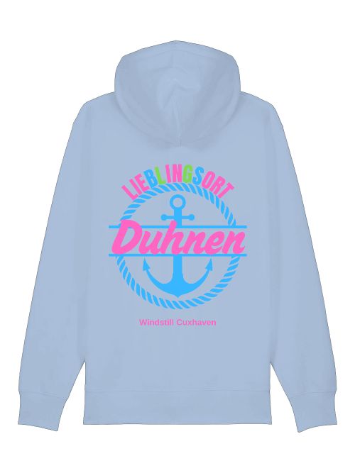 Hoodiejacke Lieblingsort Duhnen blau Unisex