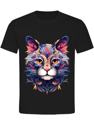 T-Shirt Normal Fit Katze Fantasie Unisex