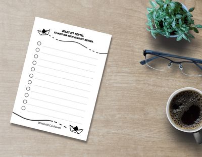 Notizblock A6 "ALLES FERTIG"