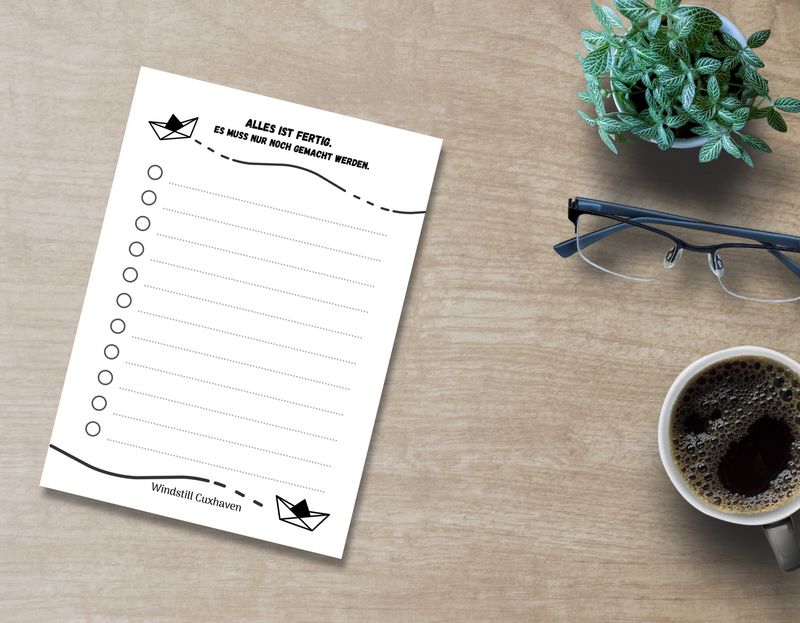 Notizblock A6 "ALLES FERTIG"