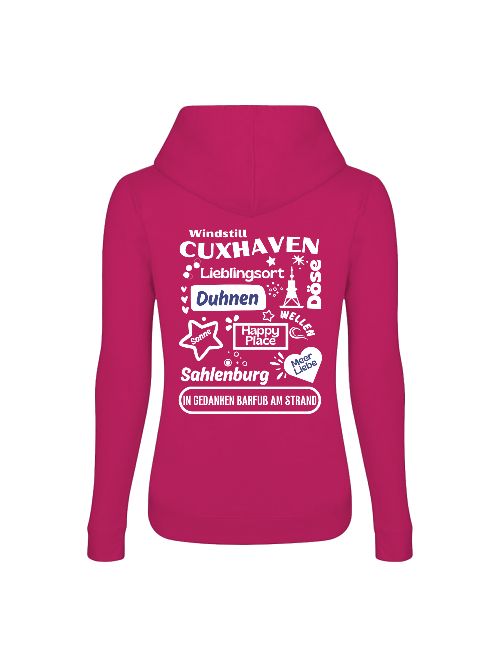 Frauen Hoodie Cuxhaven Wildes Design