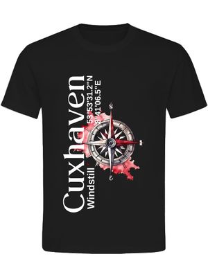 T-Shirt Normal Fit Cuxhaven Roter Kompass Unisex