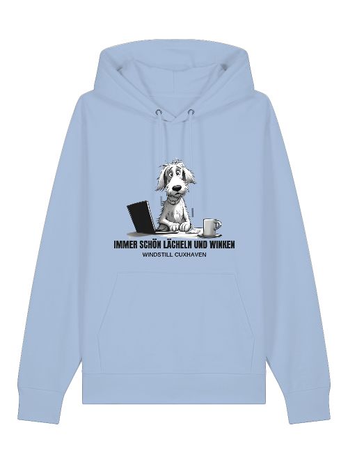 Premium Bio Hoodie Lächeln und Winken Unisex