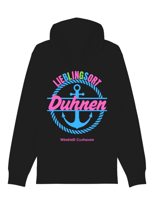 Hoodiejacke Lieblingsort Duhnen blau Unisex