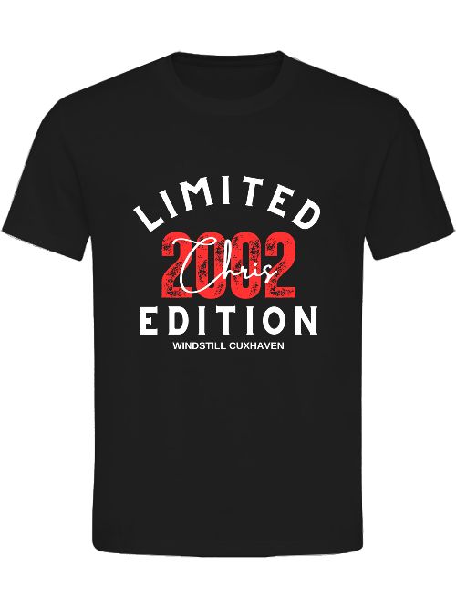 T-Shirt Normal Fit Limited Edition personalisierbar Unisex