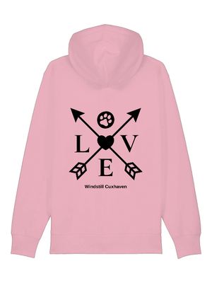 Hoodiejacke Love Pfeile Unisex