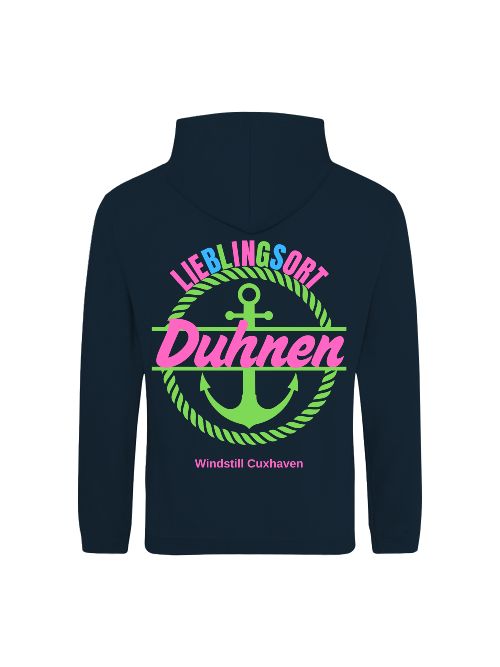 Hoodie Lieblingsort Duhnen grün Unisex
