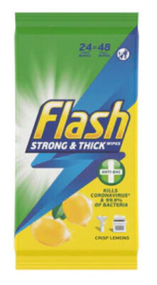 Flash Anti Bacterial Wipes 48 Pack