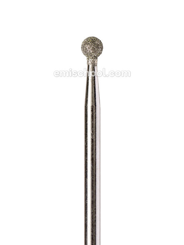 Ball-Shaped Diamond Coated Rotary File, 3 mm, Medium abrasiveness