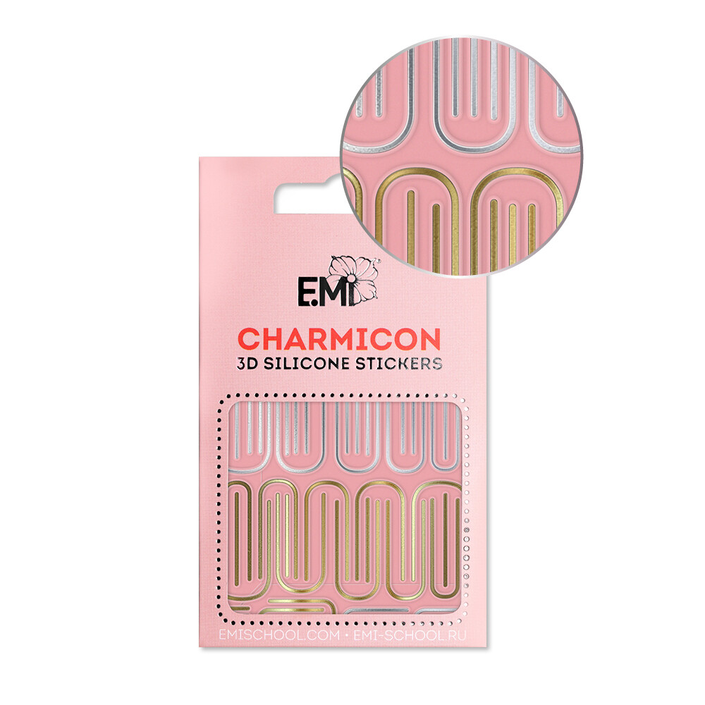 Charmicon 3D Silicone Stickers #147 Bent Lines