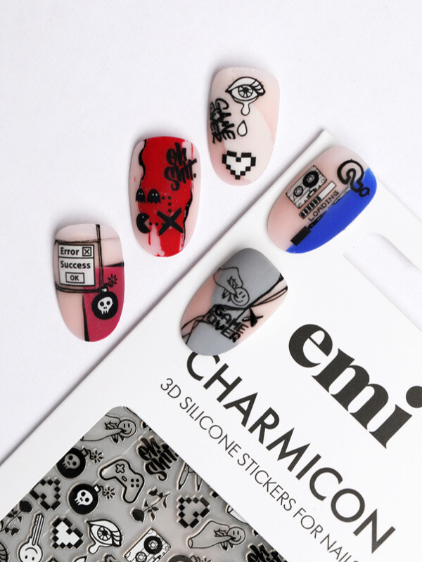 Charmicon 3D Silicone Stickers #188 Game Over