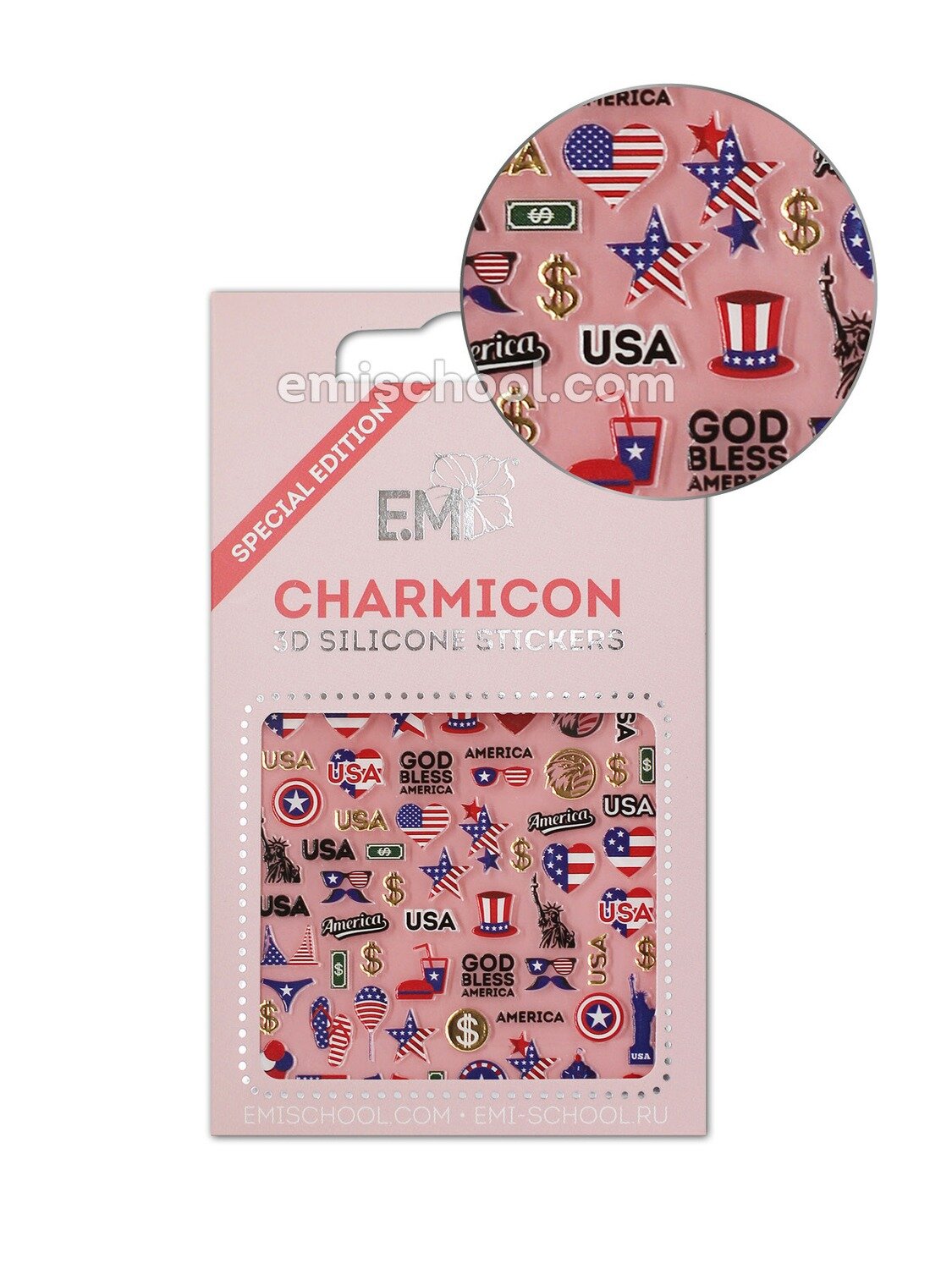 Charmicon 3D Silicone Stickers USA