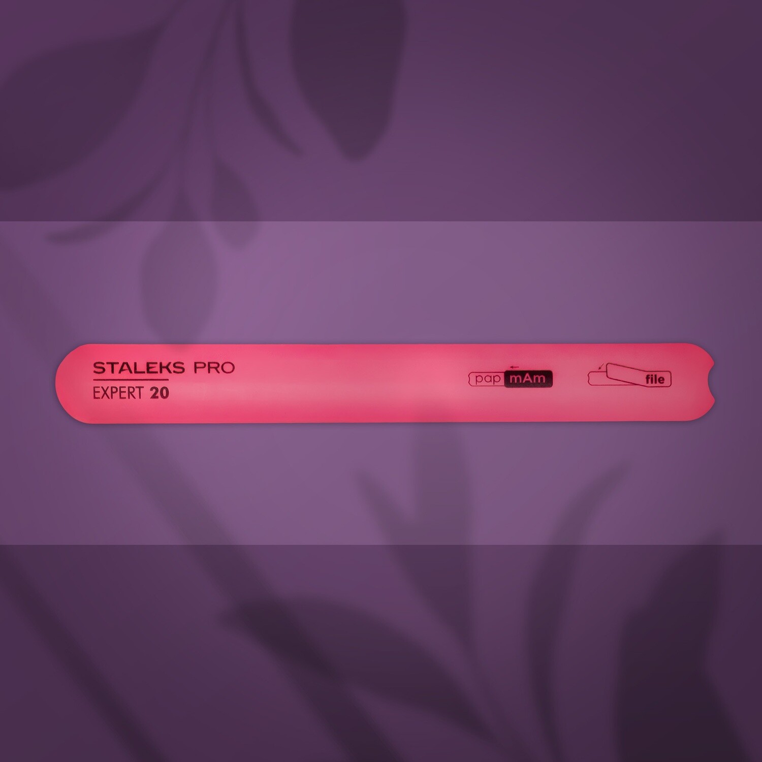 Beveled straight plastic nail file (base) Staleks Pro Expert 20