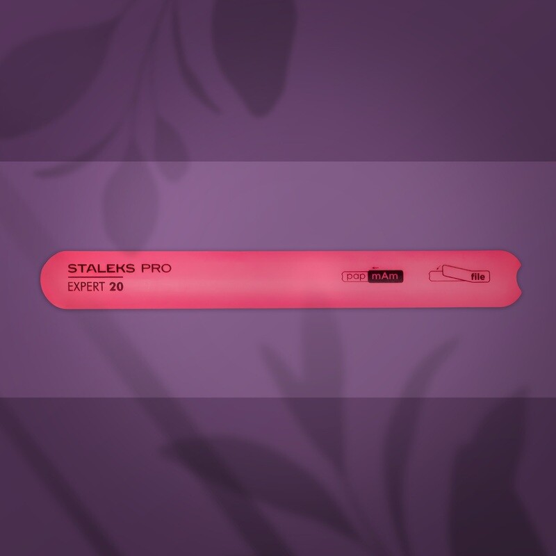 Beveled straight plastic nail file (base) Staleks Pro Expert 20