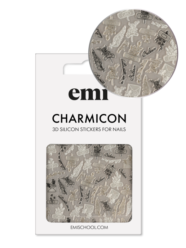 Charmicon 3D Silicone Stickers #229 Love letters