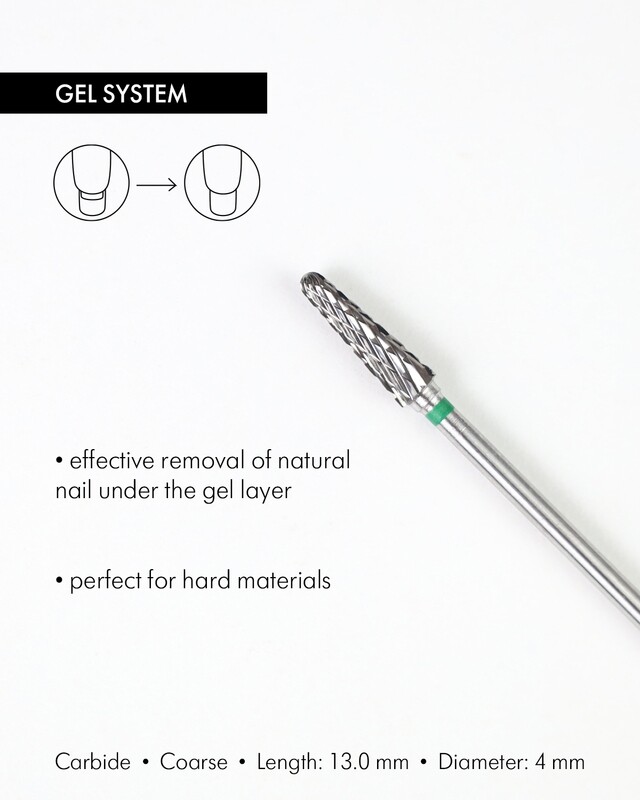 Cone-shaped Carbide Rotary File, 4 mm, Coarse abrasiveness